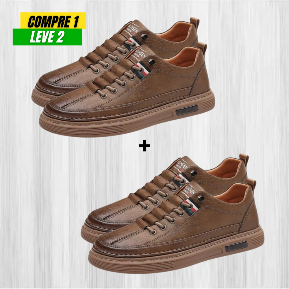 [PAGUE 1 LEVE 2] Tênis de Couro Masculino - Velluto