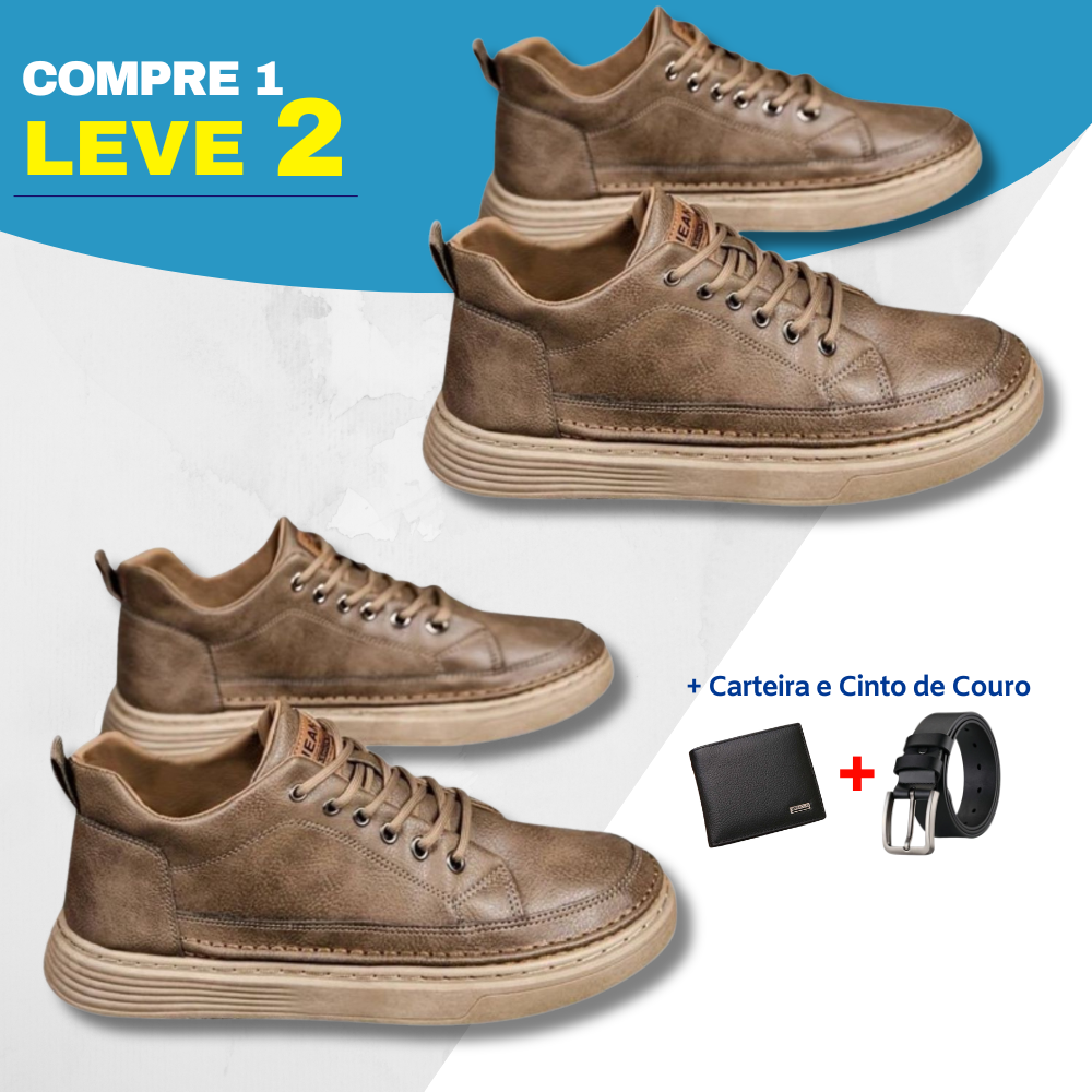 Sapatênis de Couro Premium Masculino - KZN