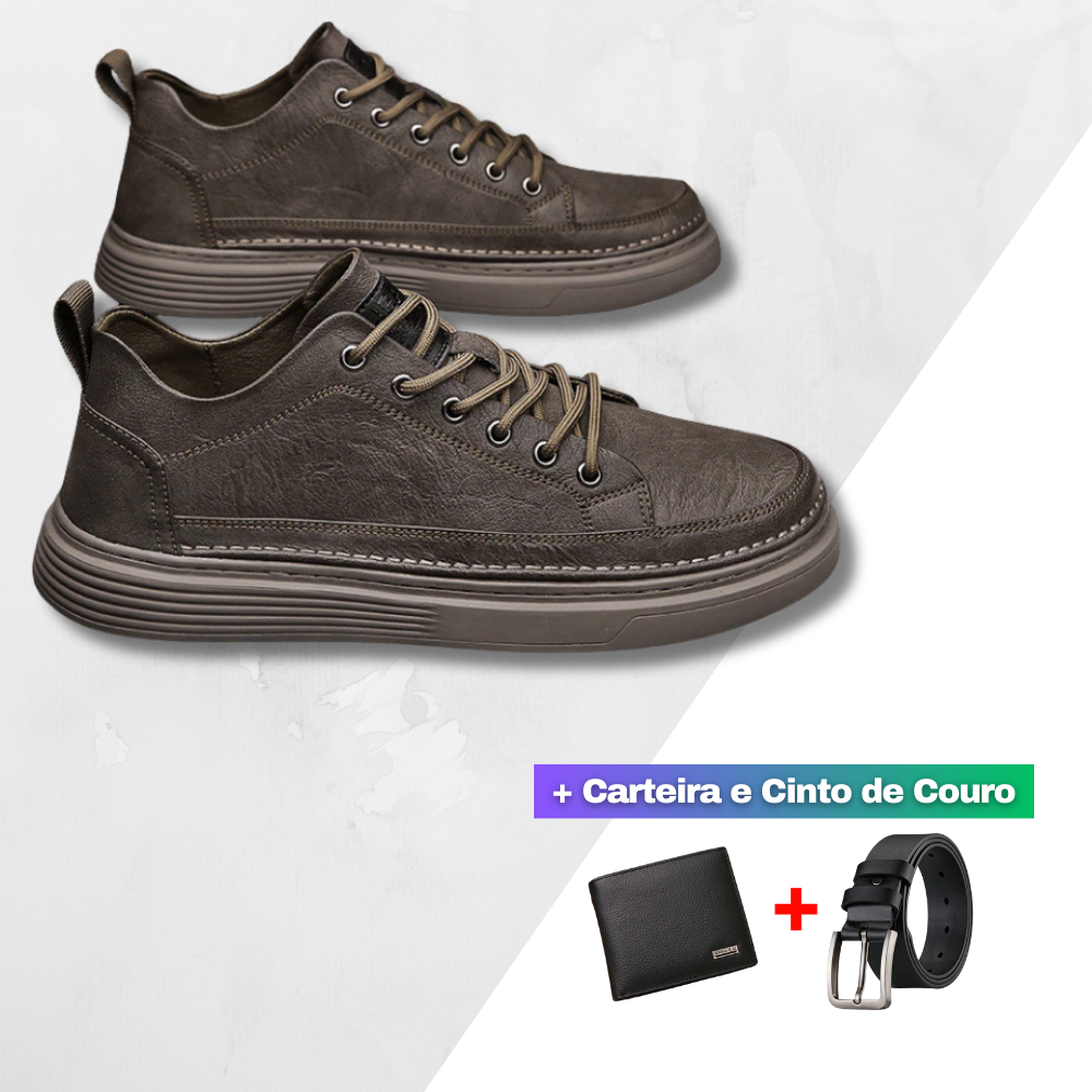 Sapatênis de Couro Premium Masculino - JBK