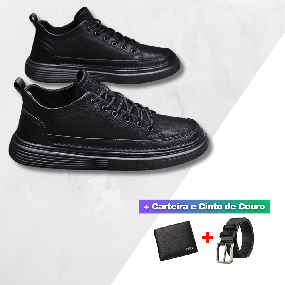 Sapatênis de Couro Premium Masculino - JBK
