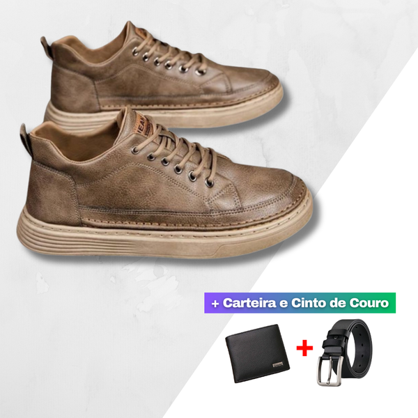 Sapatênis de Couro Premium Masculino - JBK