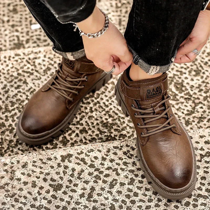 Bota de Couro Premium Masculina + Carteira de Couro - Comux