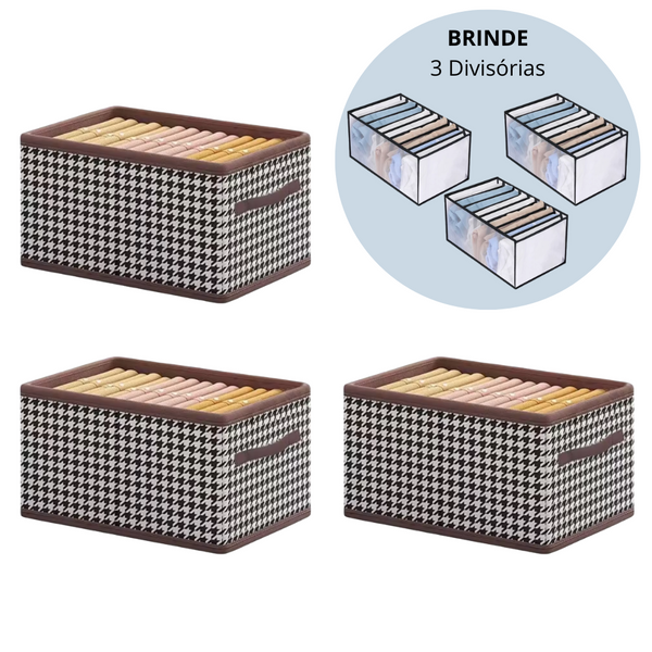 Caixas Organizadoras Dobráveis Donnari + Divisórias de Brinde