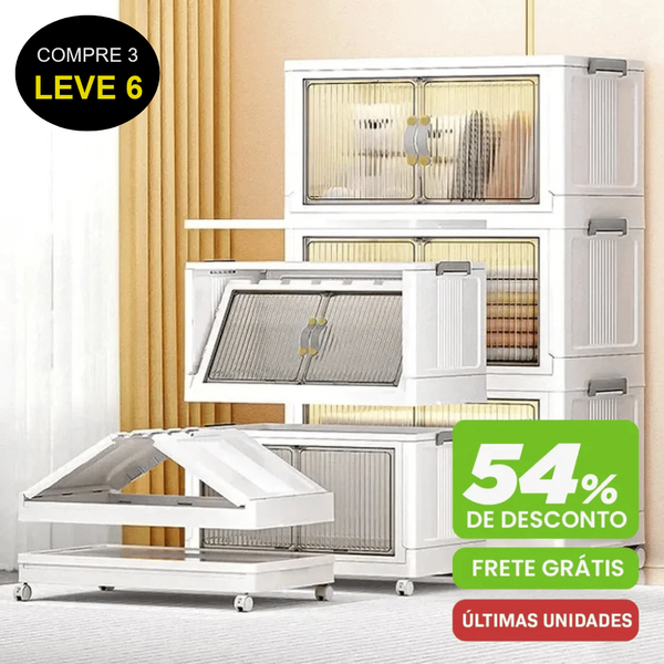 Kit com 6 Caixas Organizadoras - OrgaMax