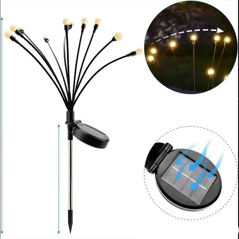 Kit de Luzes Solares Vaga Lume para Jardim - Shinne