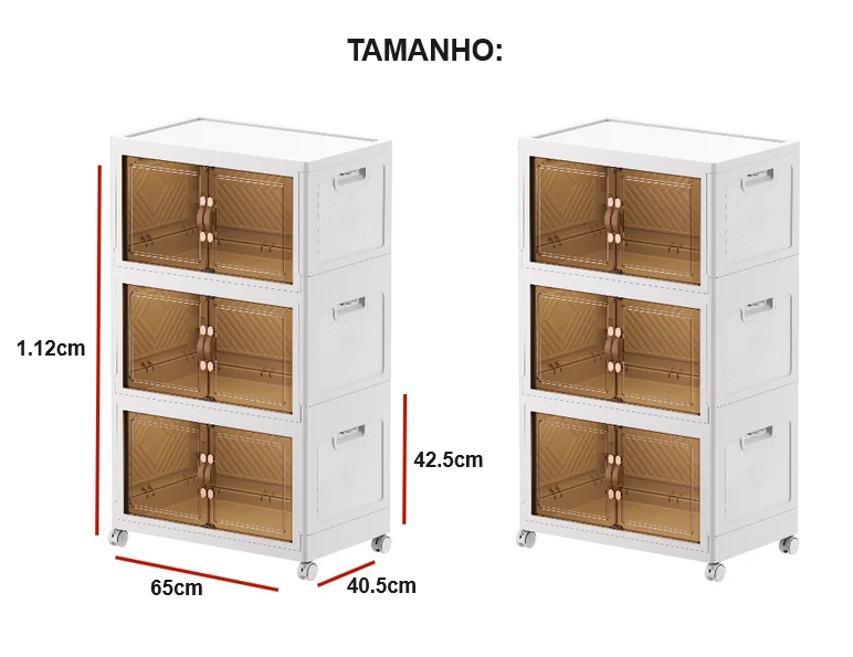 Kit com 6 Caixas Organizadoras - OrgaMax