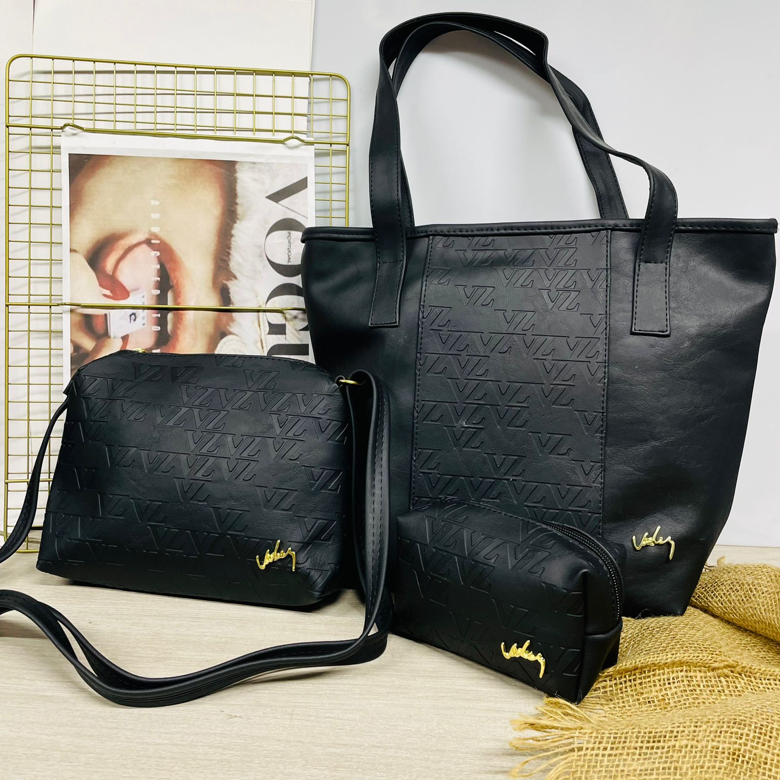 Kit 3 Bolsas de Couro - DivinaLuxe