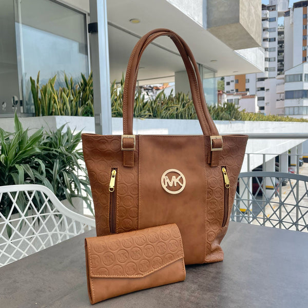 Kit Bolsa C/ Carteira de Couro - BellaCuir
