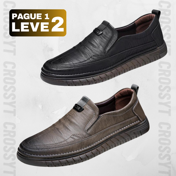 [PAGUE 1 LEVE 2] Mocassim de Couro Confortável - Crossyt
