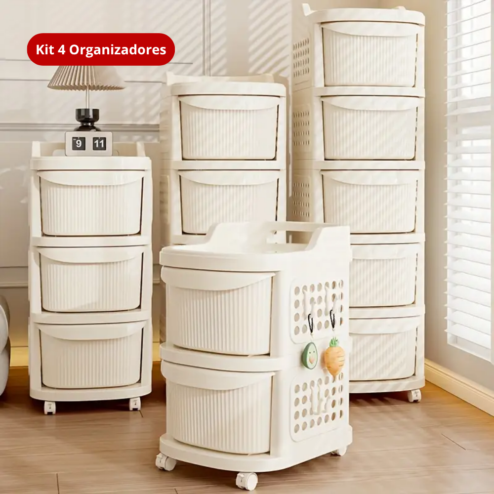 Kit 4 Carrinhos Organizadores Roll Home - Preço de Fabrica 50% OFF