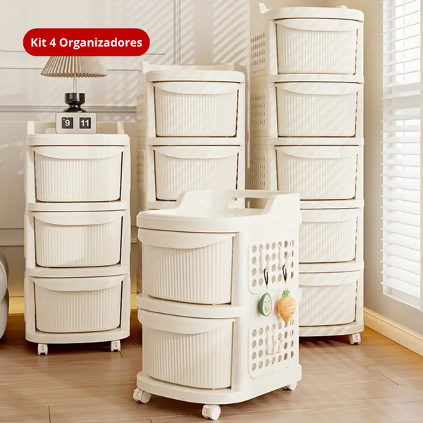 Kit 4 Carrinhos Organizadores Roll Home - Preço de Fabrica 50% OFF